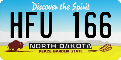 ND license plate HFU166