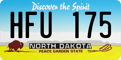ND license plate HFU175