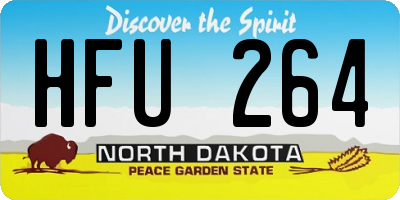 ND license plate HFU264