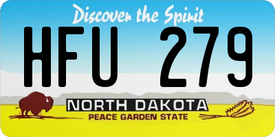 ND license plate HFU279