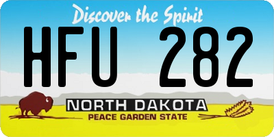 ND license plate HFU282