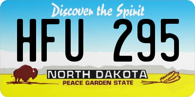 ND license plate HFU295