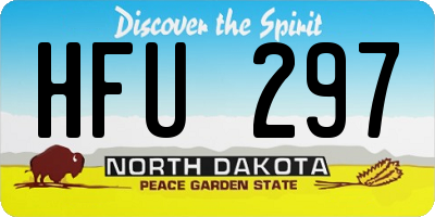 ND license plate HFU297