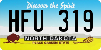 ND license plate HFU319
