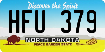 ND license plate HFU379