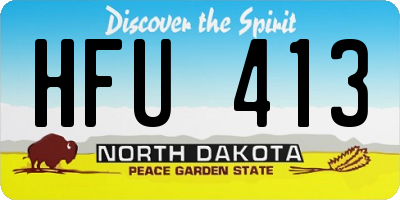 ND license plate HFU413