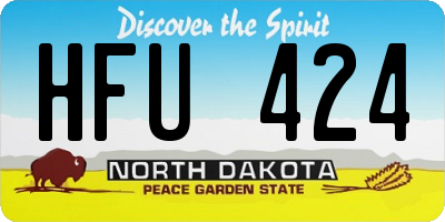 ND license plate HFU424