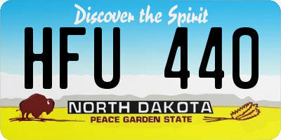 ND license plate HFU440