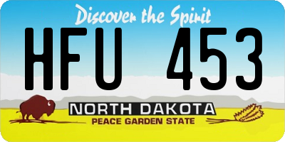 ND license plate HFU453