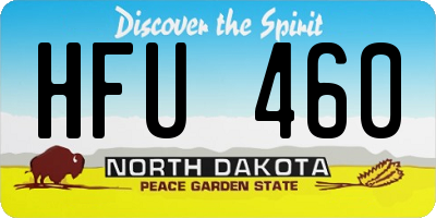 ND license plate HFU460