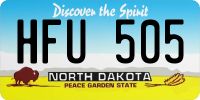 ND license plate HFU505