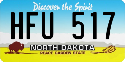 ND license plate HFU517