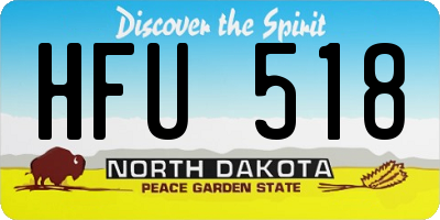 ND license plate HFU518