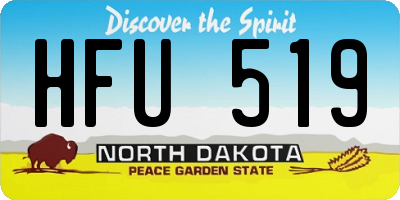 ND license plate HFU519