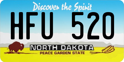 ND license plate HFU520