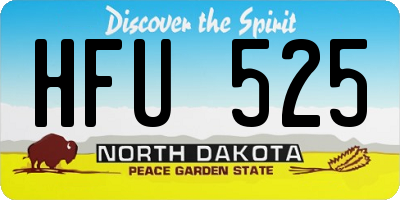 ND license plate HFU525