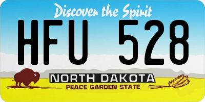 ND license plate HFU528