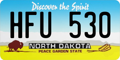 ND license plate HFU530