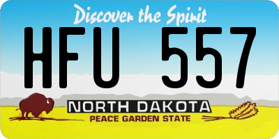 ND license plate HFU557