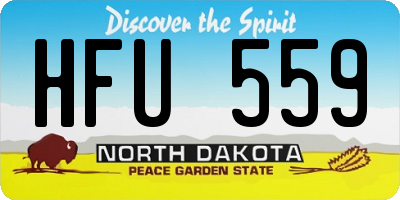 ND license plate HFU559