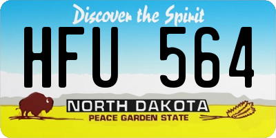 ND license plate HFU564