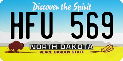 ND license plate HFU569