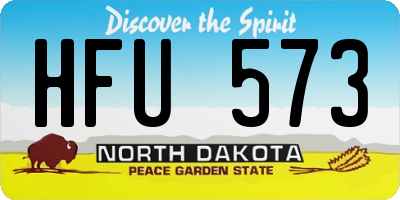 ND license plate HFU573