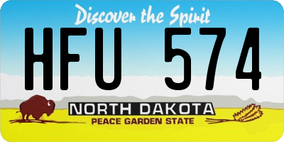 ND license plate HFU574