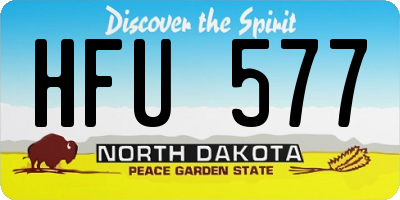 ND license plate HFU577