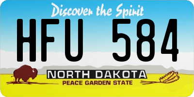 ND license plate HFU584