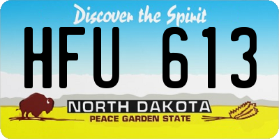 ND license plate HFU613