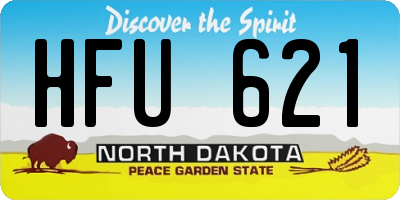 ND license plate HFU621
