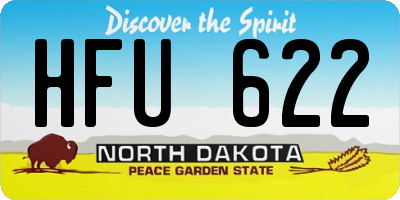 ND license plate HFU622