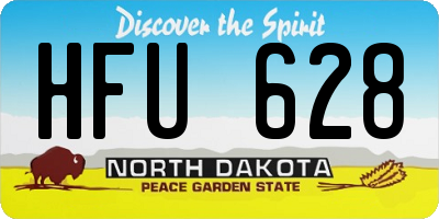 ND license plate HFU628