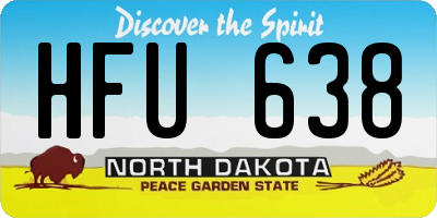 ND license plate HFU638