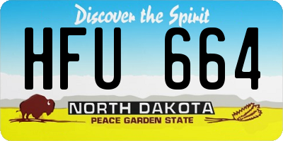 ND license plate HFU664