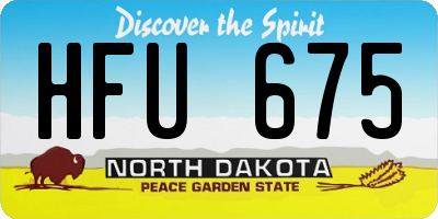 ND license plate HFU675