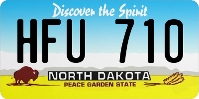 ND license plate HFU710