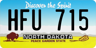 ND license plate HFU715