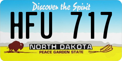 ND license plate HFU717