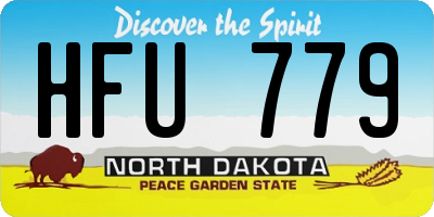 ND license plate HFU779