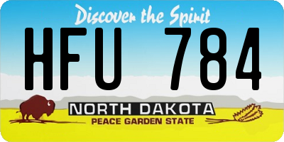 ND license plate HFU784