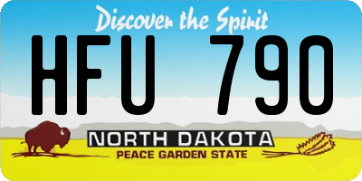 ND license plate HFU790