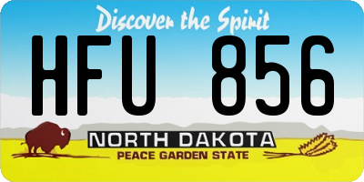 ND license plate HFU856