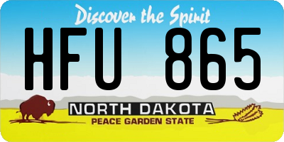 ND license plate HFU865