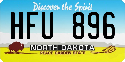 ND license plate HFU896