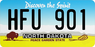 ND license plate HFU901