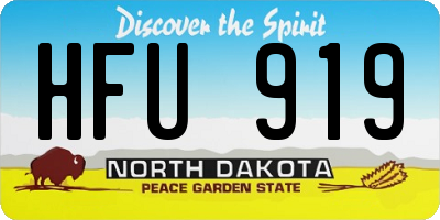 ND license plate HFU919