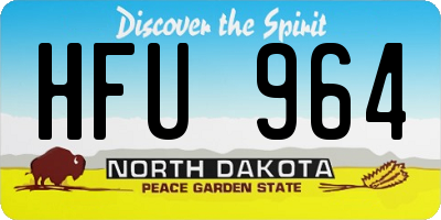 ND license plate HFU964
