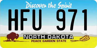 ND license plate HFU971